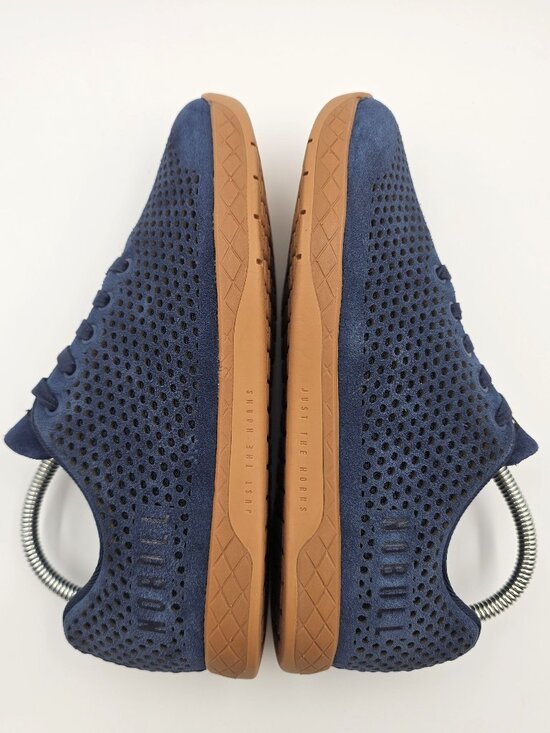 No Bull Perforated Leather Trainers Sneakers Blue Unisex Mens 8.5- Womens 10 NEW main image 11